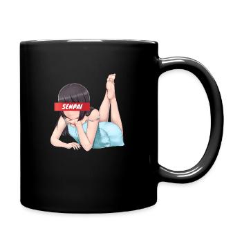 Animemädchen (Kohai) - Tasse einfarbig - Schwarz - Rechts