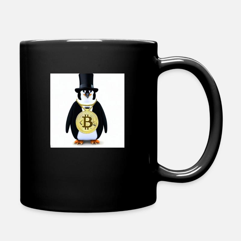 cool penguin - Full Colour Mug - black
