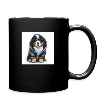 Berner Sennenhund - Tasse einfarbig - Schwarz - Rechts