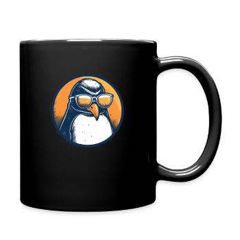 Penguin, Antarctic bird, Pinball bird - Full Colour Mug - black - Right