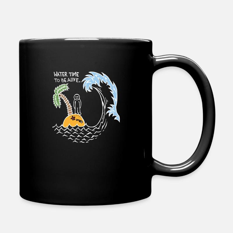 Water Time To Be Alive (White) - Full Colour Mug - black