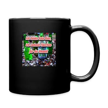 Ich trinke kein Bier... - Tasse einfarbig - Schwarz - Rechts