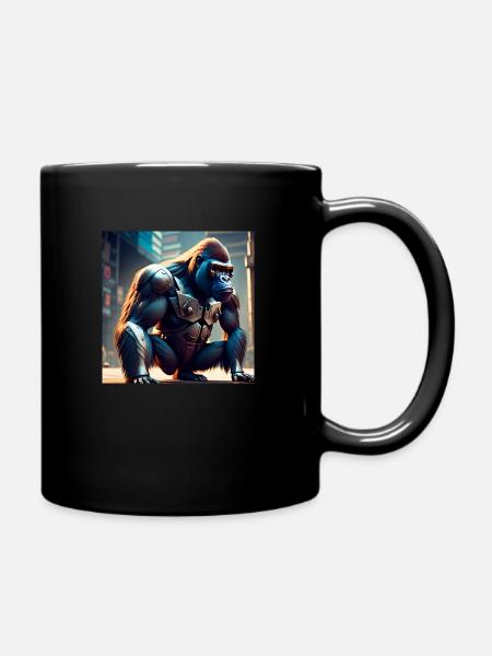 CyperPunk Gorilla - Tasse einfarbig - Schwarz