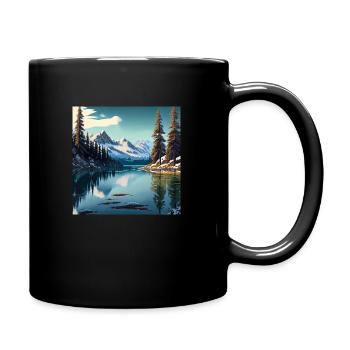 Alpine serenity - Full Colour Mug - black - Right