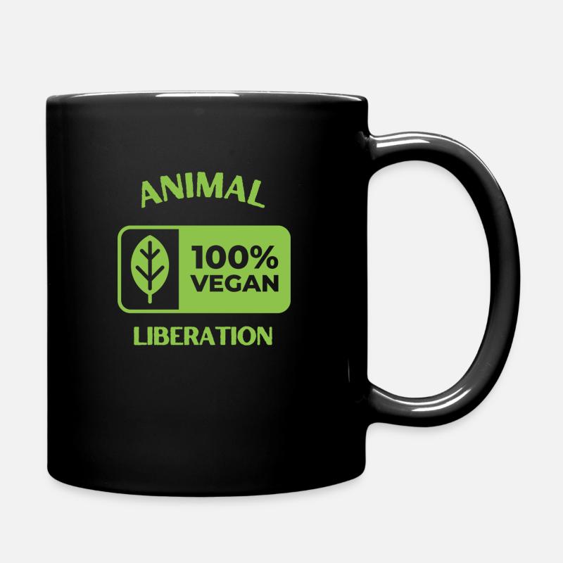 Animal Liberation, vegan - Tasse einfarbig - Schwarz