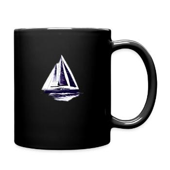 Segeln Segelboot Segelsport Segler Segelschiff - Tasse einfarbig - Schwarz - Rechts