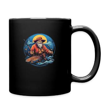 fish fisherman 2 - Mug uni - noir - Droite