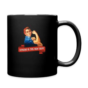 Strong is the new sexy - Tasse einfarbig - Schwarz - Rechts
