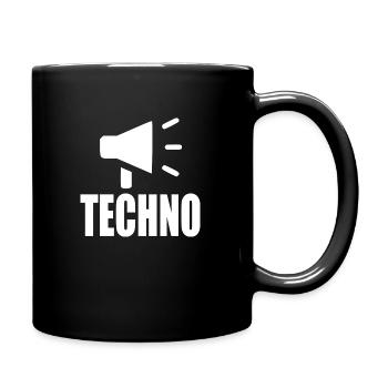 Techno - Mug uni - noir - Droite