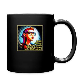 Nerd not Herd (half-tone effect) - Full Colour Mug - black - Right
