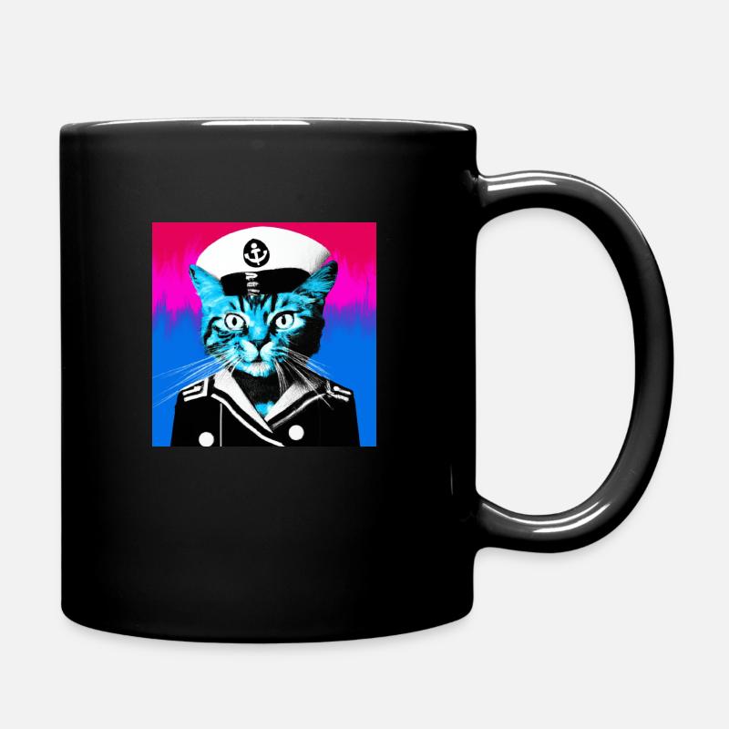 Marquez le chat marin Pop Art - Mug uni - noir