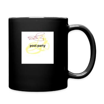 pool party - Tasse einfarbig - Schwarz - Rechts