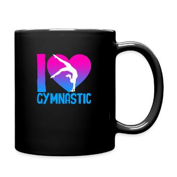 I Love Turnen Trainer Gymnsatik Sportverein Sport - Tasse einfarbig - Schwarz - Rechts