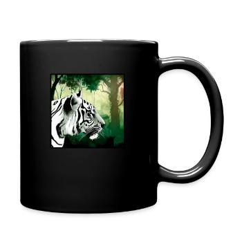 White Tiger - Full Colour Mug - black - Right