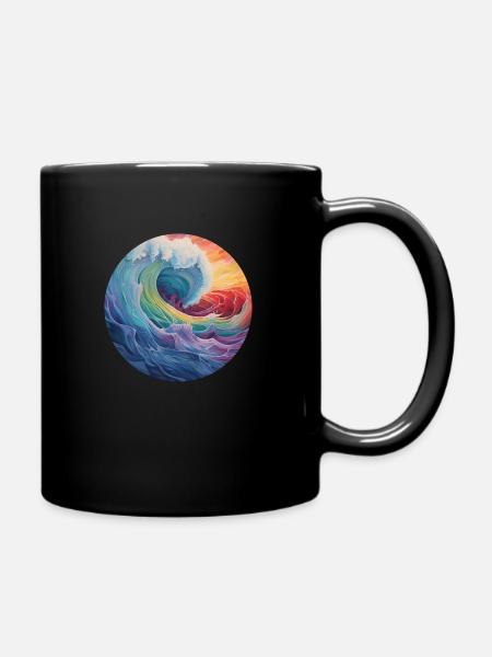 Vagues - Mug uni - noir