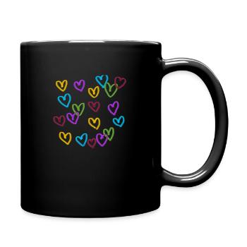 Geschenkidee für Herzensmensch - Tasse einfarbig - Schwarz - Rechts