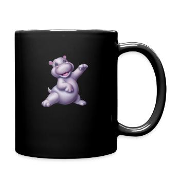Hippo baby - Full Colour Mug - black - Right