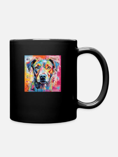 Hund - Tasse einfarbig - Schwarz