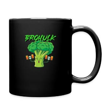 Fitness Brokoli Shirt - Tasse einfarbig - Schwarz - Rechts