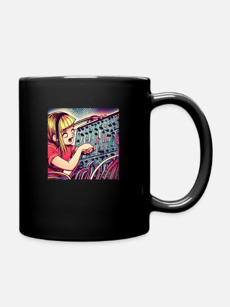 Synthesizer Girl 2 - Tasse einfarbig - Schwarz