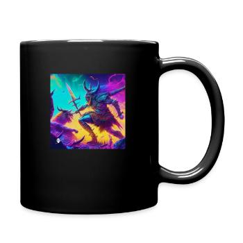 Cyber Viking - Tasse einfarbig - Schwarz - Rechts