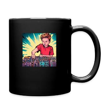 Synthesizer Boy 3 - Full Colour Mug - black - Right