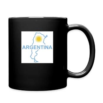 Landkarte von Argentinien - Tasse einfarbig - Schwarz - Rechts