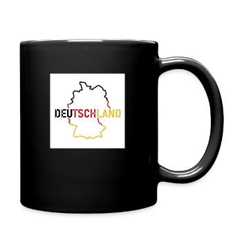 Map of Germany - Full Colour Mug - black - Right