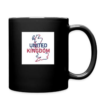Map of United Kingdom - Full Colour Mug - black - Right