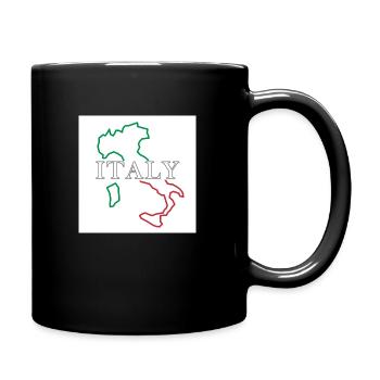 Map of Italy - Full Colour Mug - black - Right