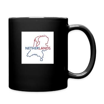 Carte des Pays-Bas - Mug uni - noir - Droite