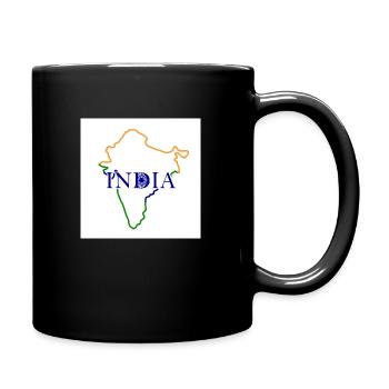 Map of India - Full Colour Mug - black - Right