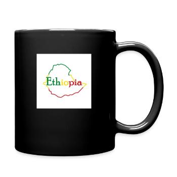 Carte de l’Ethiopie - Mug uni - noir - Droite