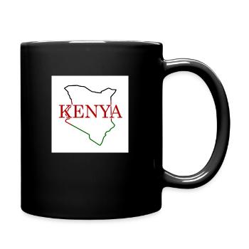 Map of Kenya - Full Colour Mug - black - Right