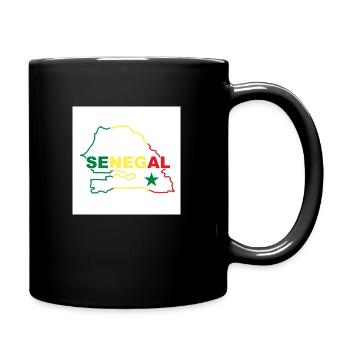 Map of Senegal - Full Colour Mug - black - Right