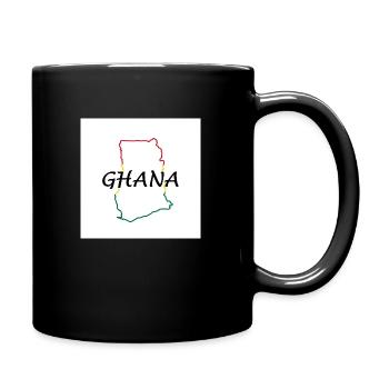 Map of Ghana - Full Colour Mug - black - Right