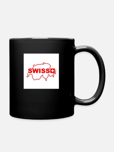 Carte de la Suisse - Mug uni - noir