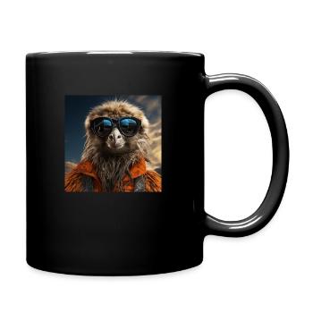 Strand Adler - Tasse einfarbig - Schwarz - Rechts