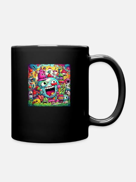 Monster Design - Full Colour Mug - black