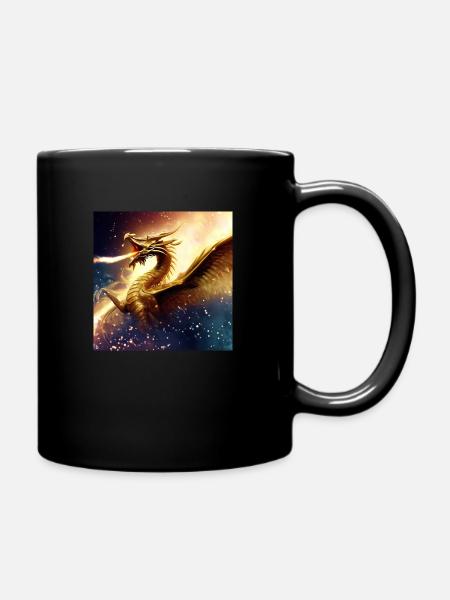 DRAGON OR - Mug uni - noir