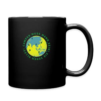 Urlaub - Tasse einfarbig - Schwarz - Rechts