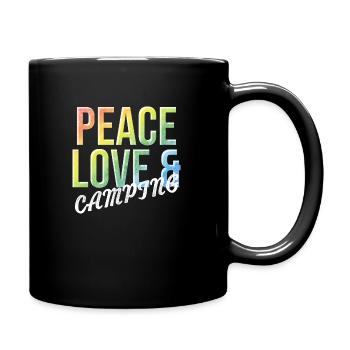 Camping Liebe - Tasse einfarbig - Schwarz - Rechts