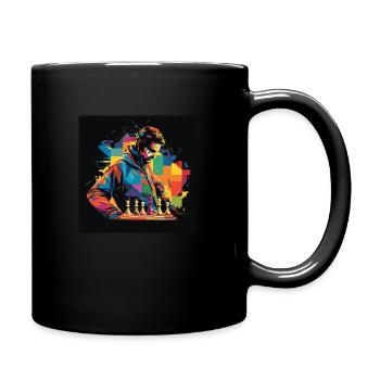 Schach ist unser Leben - Tasse einfarbig - Schwarz - Rechts