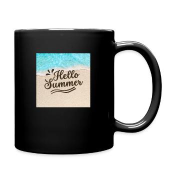 Hallo Sommer - Tasse einfarbig - Schwarz - Rechts