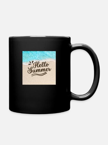 Hallo Sommer - Tasse einfarbig - Schwarz
