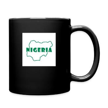 Karte von Nigeria - Tasse einfarbig - Schwarz - Rechts