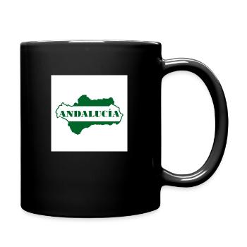 Karte von Andalusien - Tasse einfarbig - Schwarz - Rechts