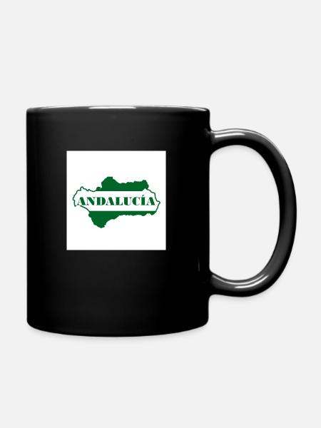 Carte de l’Andalousie - Mug uni - noir