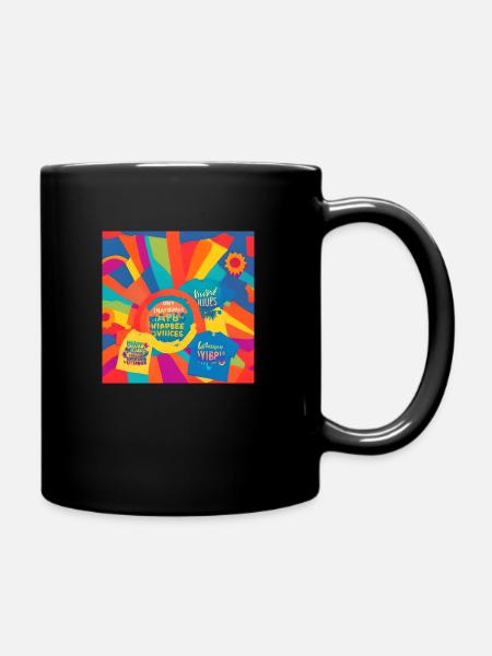 Bunte Welt - Tasse einfarbig - Schwarz