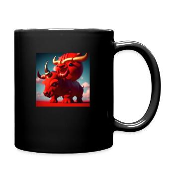 Reds Bulls - Tasse einfarbig - Schwarz - Rechts